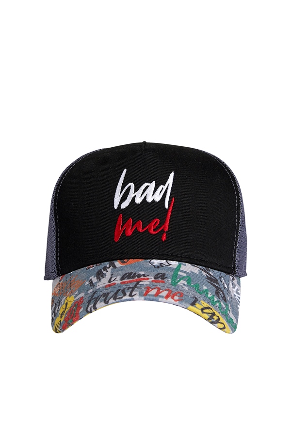 Siyah Dokumalı Şapka | Bad Bear
