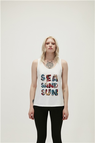 Bad Bear Kadın Kırık Beyaz Atlet Sea Sand Sun Tank -Top