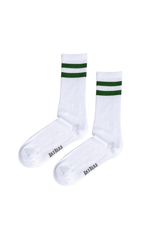 Beyaz-Yeşil Uzun Çorap | Bad Bear